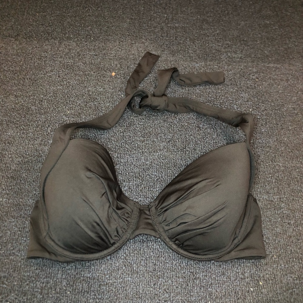 Tommy Bahama Black Underwire Bikini Top Size 34D